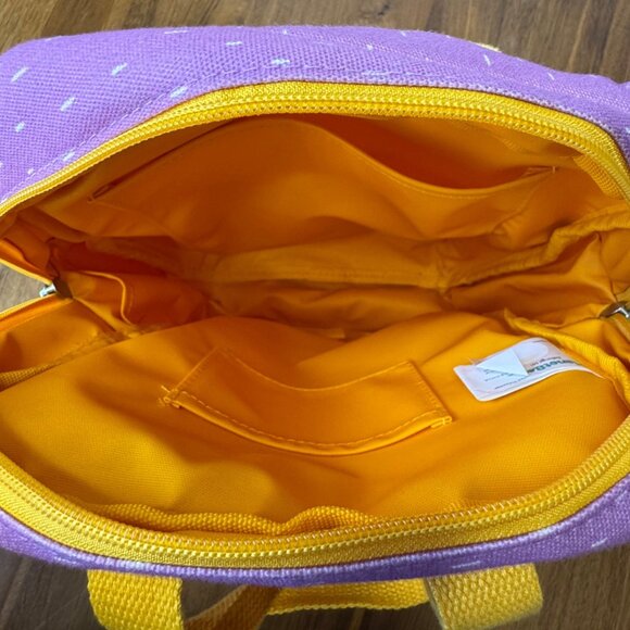 PLANETBOX Lunch Tote Bag Kids Backpack Purple & Yellow Pansy Dashes Planet Box - Picture 4 of 12